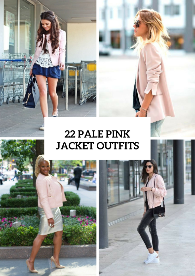 Gentle Outfits With Pale Pink Jackets