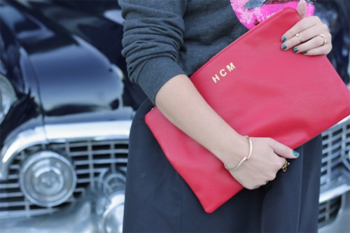 ysl clutch black patent leather - Easy DIY Monogrammed Clutch For $12 - Styleoholic