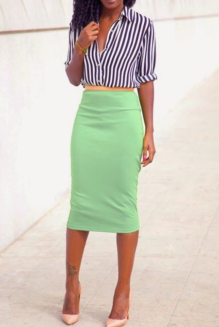 24 Gorgeous And Girlish Pencil Skirt Outfits For Work - Styleoholic