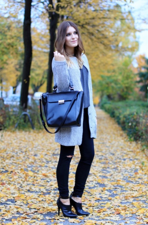 Comfy And Chic Looks With A Long Cardigan To Get Inspired