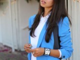 15 Chic Office Looks In Blue Shades5