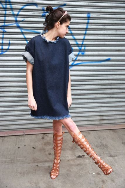 Picture Of Denim Dresses For Girls This Spring 14