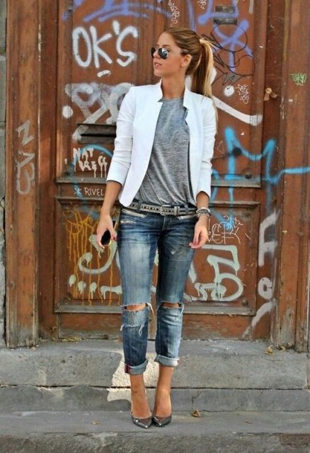 Fashionable Casual Fall Outfits With Cropped Jackets