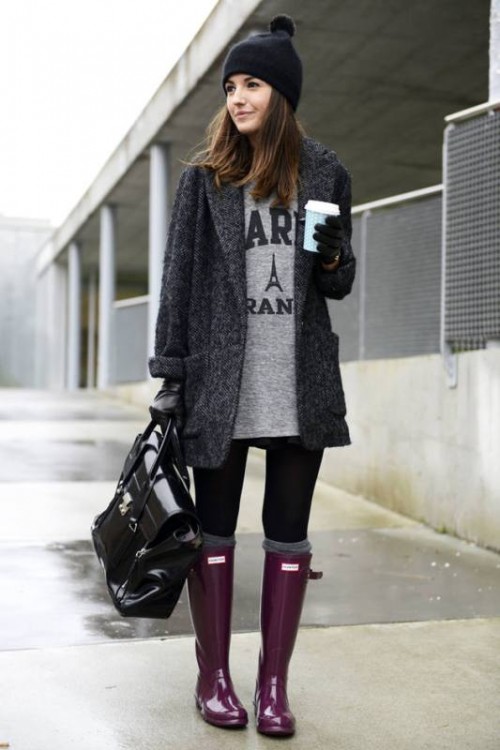 Chic Ways To Wear Rain Boots This Fall