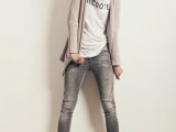 16 Absolutely Cool Outfits With Skinny Grey Jeans This Fall10