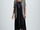 16 Feminine Long Cardigan And Dress Combinations For Fall3