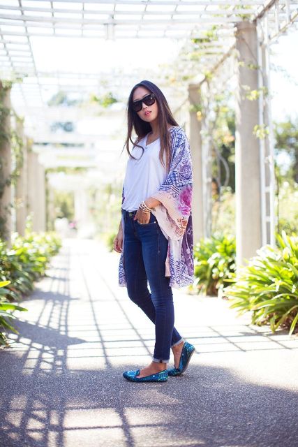 20 Cool Outfits With A Kimono Jacket For This Summer