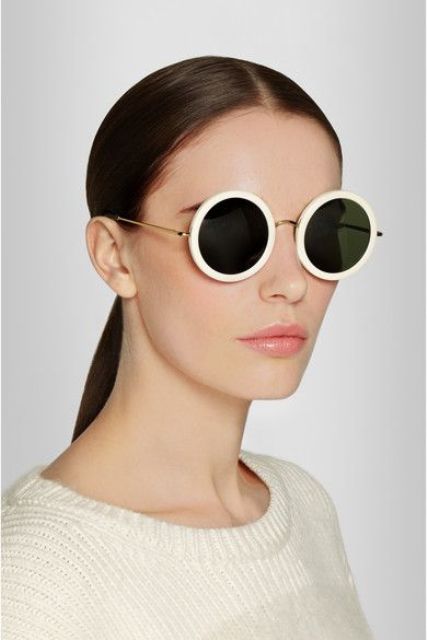 Trendy White Framed Sunglasses For This Summer