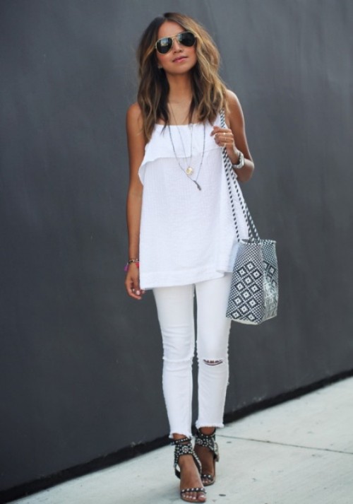 Awesome Ways To Wear White Jeans This Summer