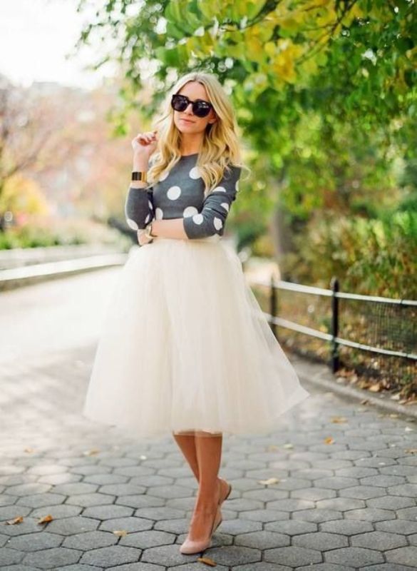 Picture Of fab ways to wear a feminine tulle skirt  4