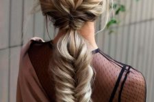 a pretty loose fishtail braid with a twisted top and locks down is a cool and catchy idea to rock
