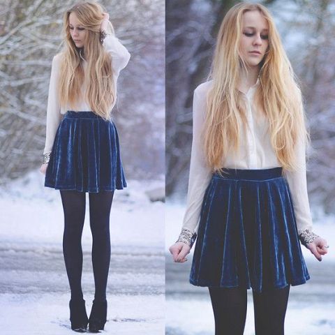 Picture Of Awesome Velvet Skirt Ideas For Every Girl 2