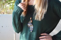 Awesome DIY Leather Feather Lariat Necklace