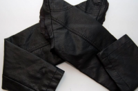 Original DIY Leather Sleeved Denim Jacket8