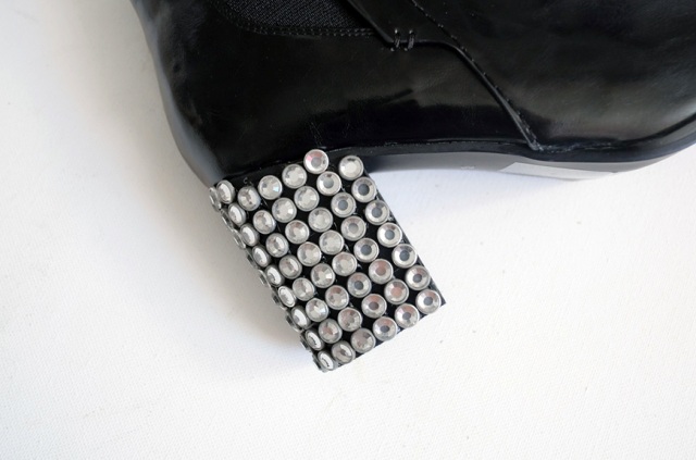 Sparkling DIY Bejeweled Boots For The Holidays