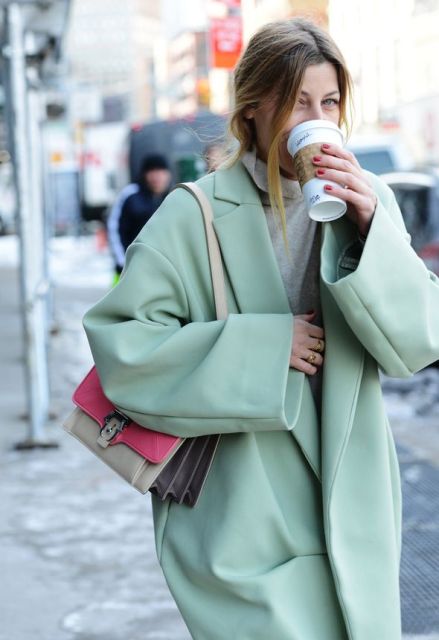 17 Charming Mint Coats For This Season