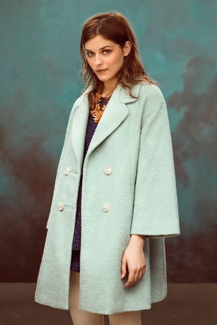 Charming Mint Coats For This Season