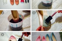 Colorful DIY Dip Dye Ombre Ballet Flats2