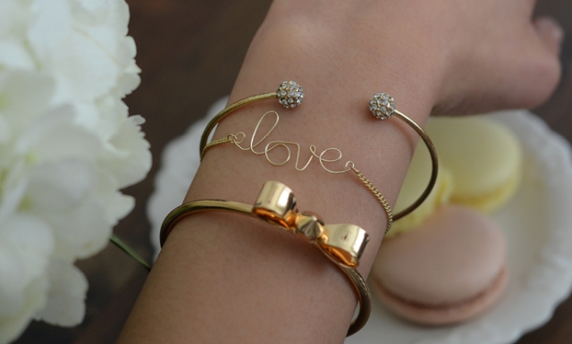 DIY Wire Love Bracelet With Tassel