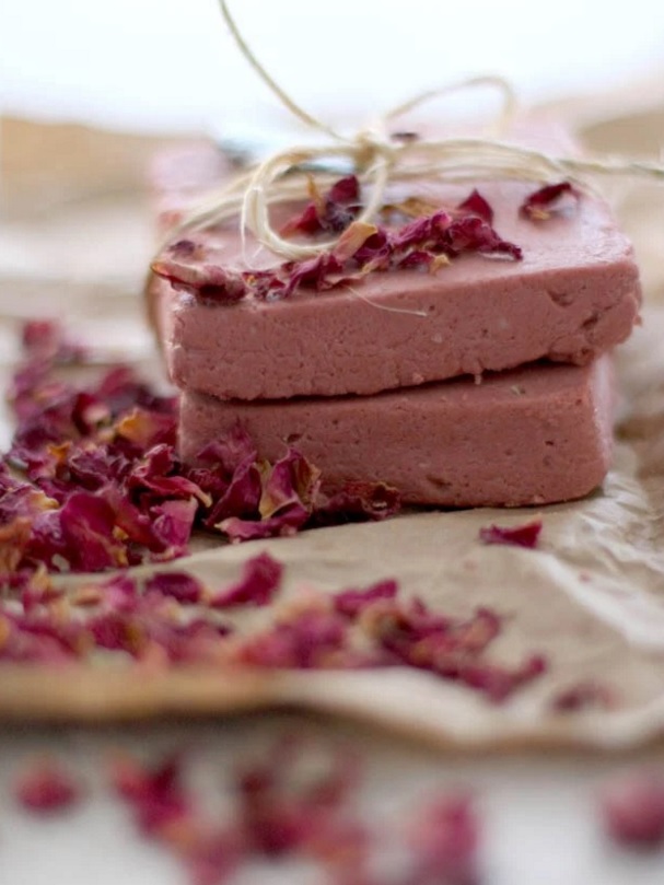 DIY Cleansing Rosewater Pink Clay Soap