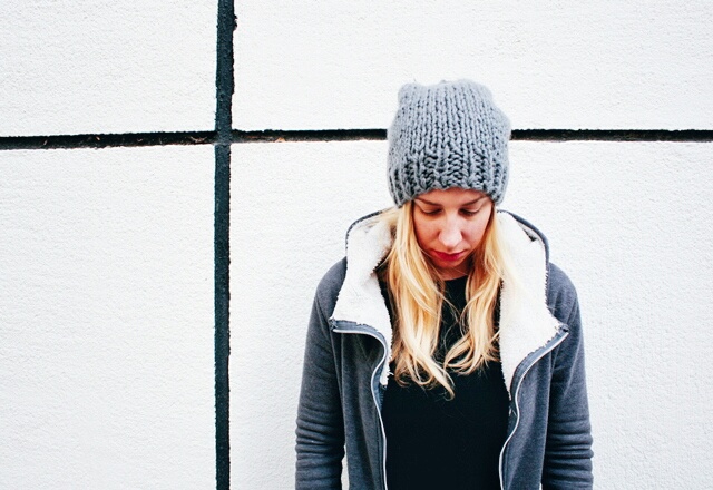 DIY Slouchy Knit Beanie For Cold Winter Days