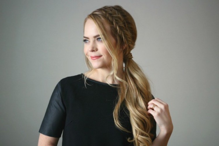 Easy DIY Double Fishtail Side Ponytail