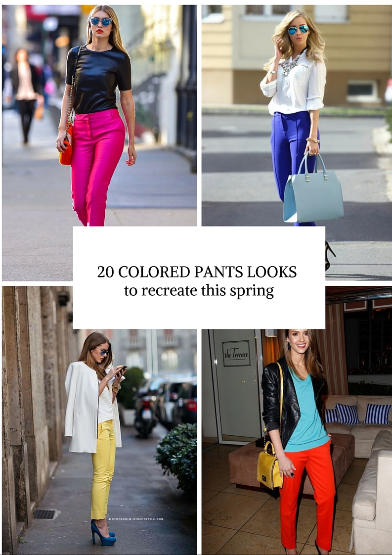 20 looks that will make you want to wear colored pants this spring