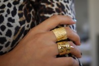 Chic DIY Gold Leaf Faux Jewelry