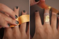 Chic DIY Gold Leaf Faux Jewelry 5
