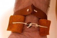 Simple DIY Faux Leather Cuff For Men 8