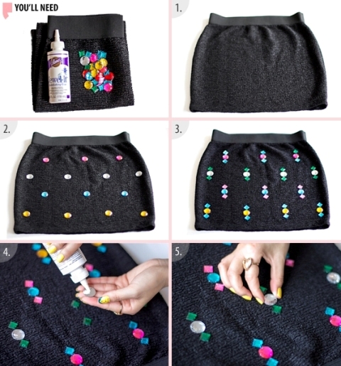 Picture Of Eye Catching DIY Embellished Skirt To Make 3