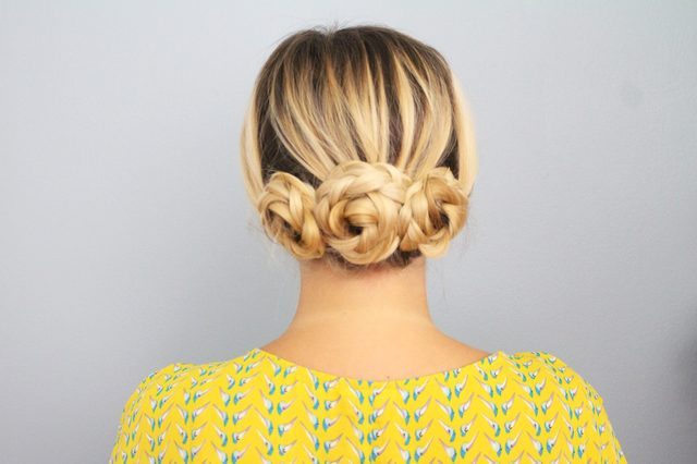Picture Of Quick DIY Braided Updo For Ladies 7