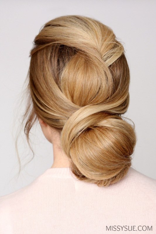Sophisticated DIY Wrapped Low Bun Hair Updo
