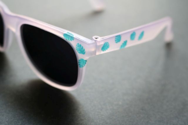 Funny DIY Jungle Leaf Print Sunglasses