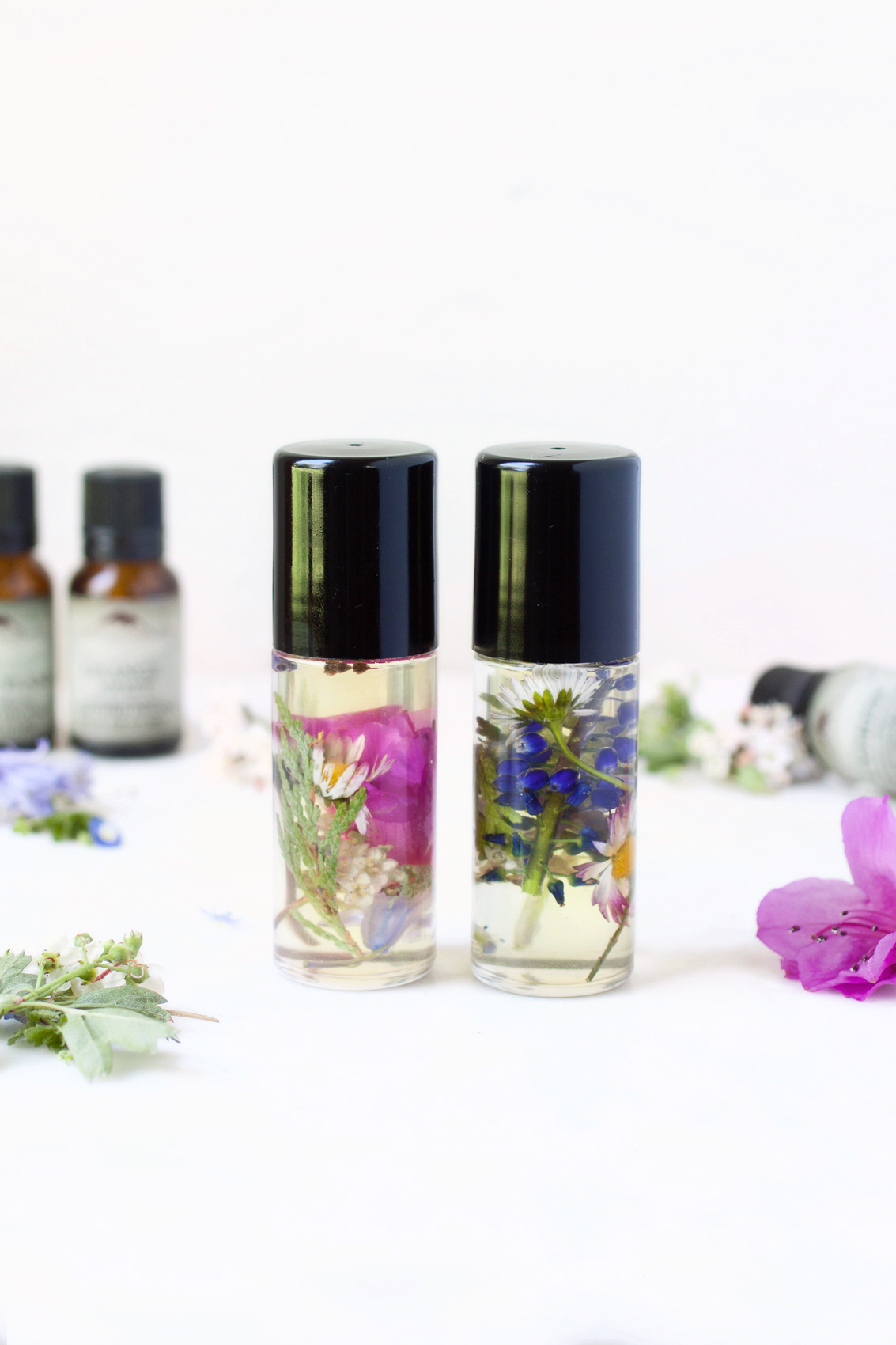 Picture Of diy perfume roll on with wildflowers inside  1