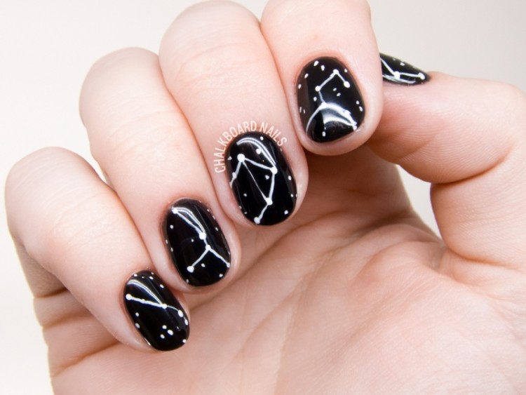 Galaxy Inspired DIY Constellations Nail Art To Try