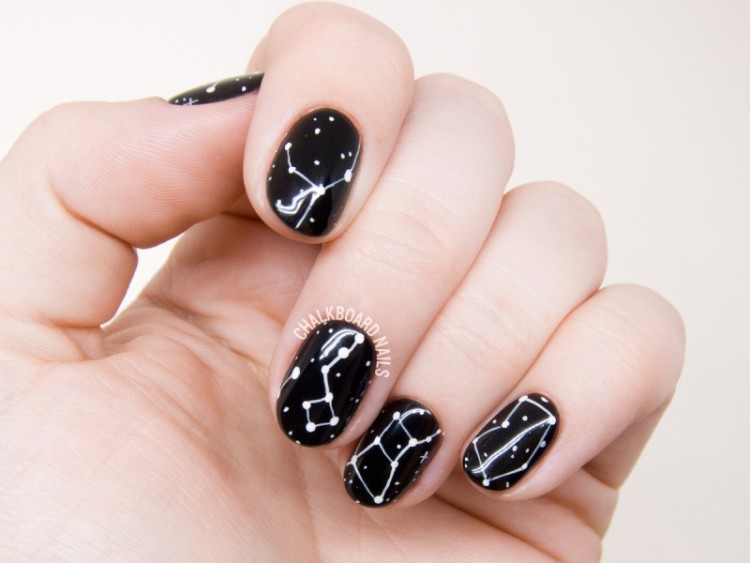 Galaxy Inspired DIY Constellations Nail Art To Try