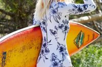 10 floral long sleeve sufr swimsuit