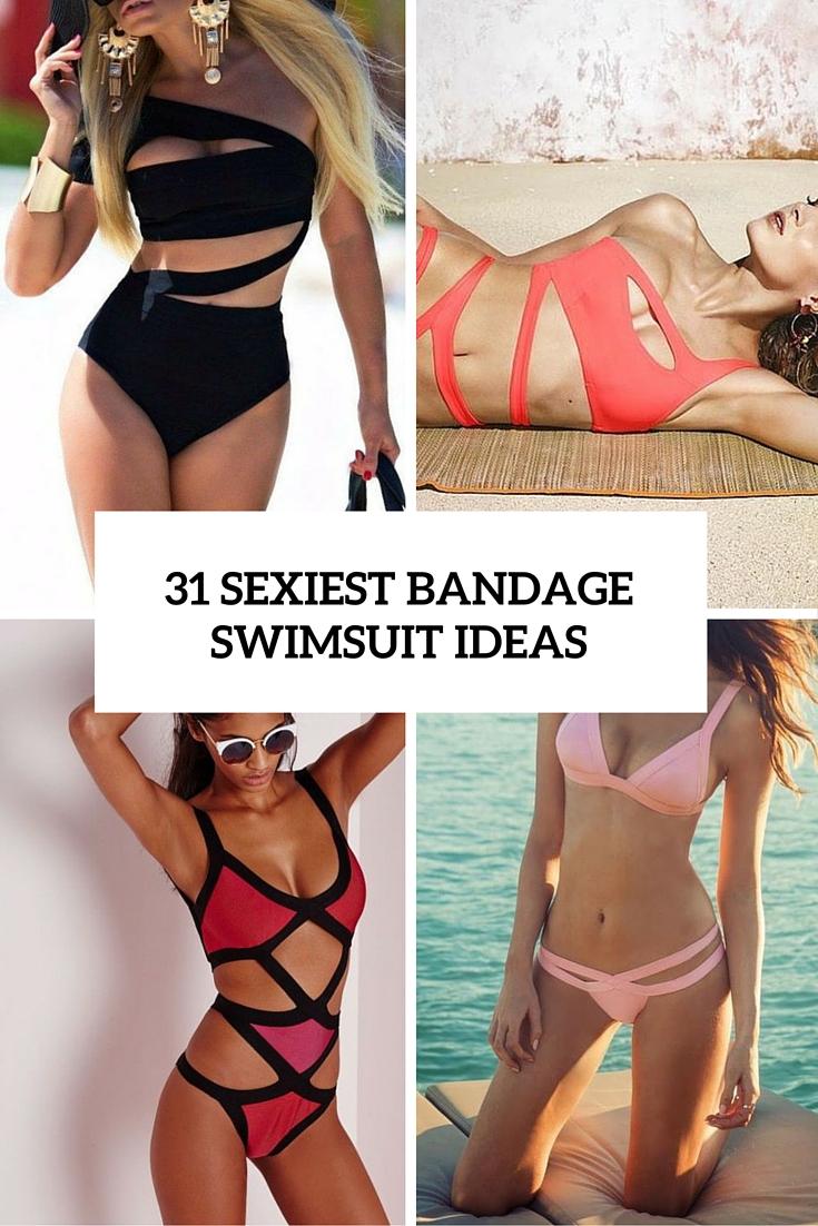 31 sexiest bandage swimsuit ideas cover
