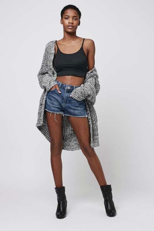 Raw Hem Mom Shorts With A Top