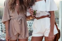 Summer rompers with belts