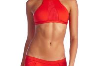 red sporty cutaway bikini