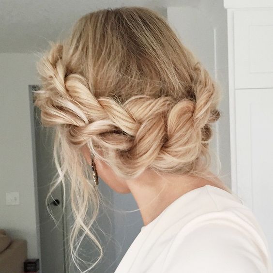 loose braided updo