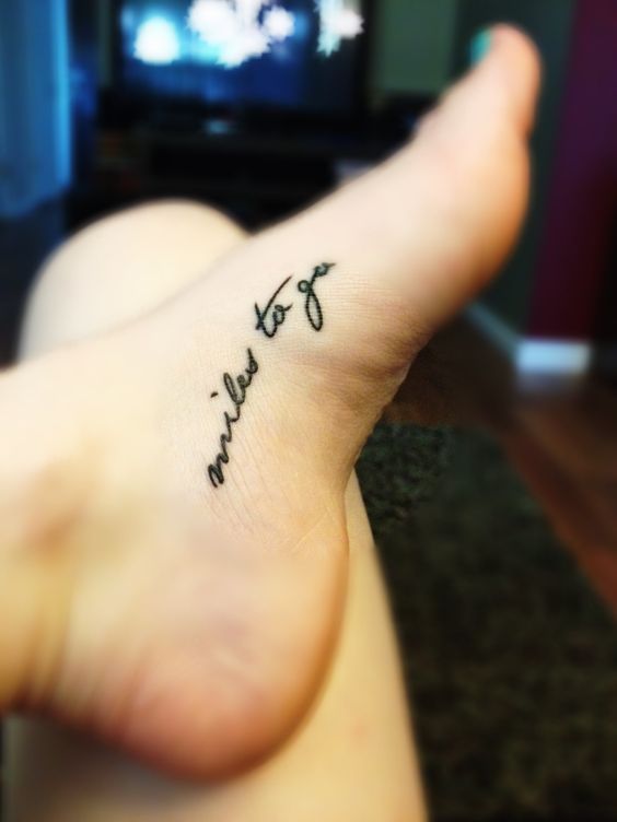 phrase foot tattoo