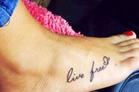 12 meaningful phrase foot tattoo