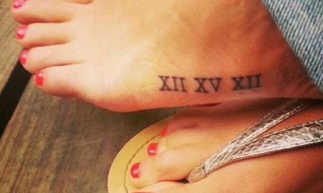 date foot tattoo