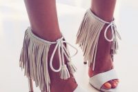 17 fringed high heels