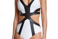 18 leather strappy swimsuit
