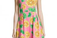 Bright fruit print dress