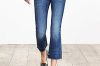 Cool cropped flared jeans